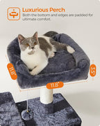FEANDREA Cat Tree, Large Cat Tower, 64.6 Inches, Cat Activity Center - Image 3