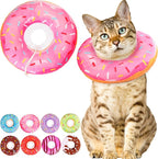 Cat Cone Collar Soft, Cute Cat Donut Collar After Surgery, Adjustable Kitten by Unknown