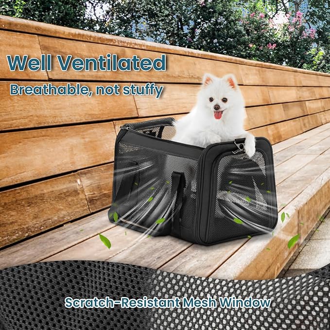 19 x 12 x 12 Large Cat Car Carrier – Roomy Escape-Proof Cat Car Seat - Image 5