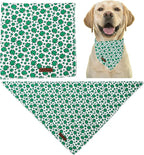 St. Patrick's Dog Bandana, UP URARA PUP Shamrock Triangle Bid Scarf - Image 4