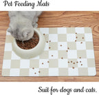 Ralxion Checkered Dog Feeding Mat, Absorbent Mats - Image 3