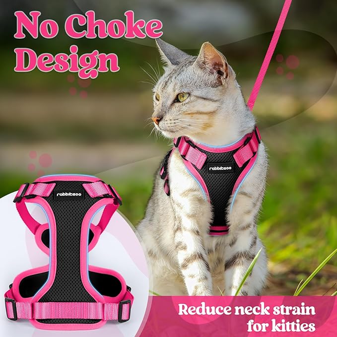 rabbitgoo Cat Harness and Leash Set, Escape Proof Soft Adjustable Vest Harnesses - Image 6