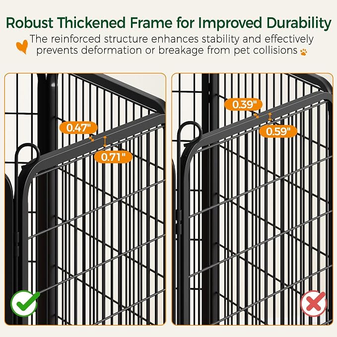 Yaheetech Dog Playpen Outdoor, 24 inch 32 Panels Dog Pen Indoor Heavy Duty - Image 9