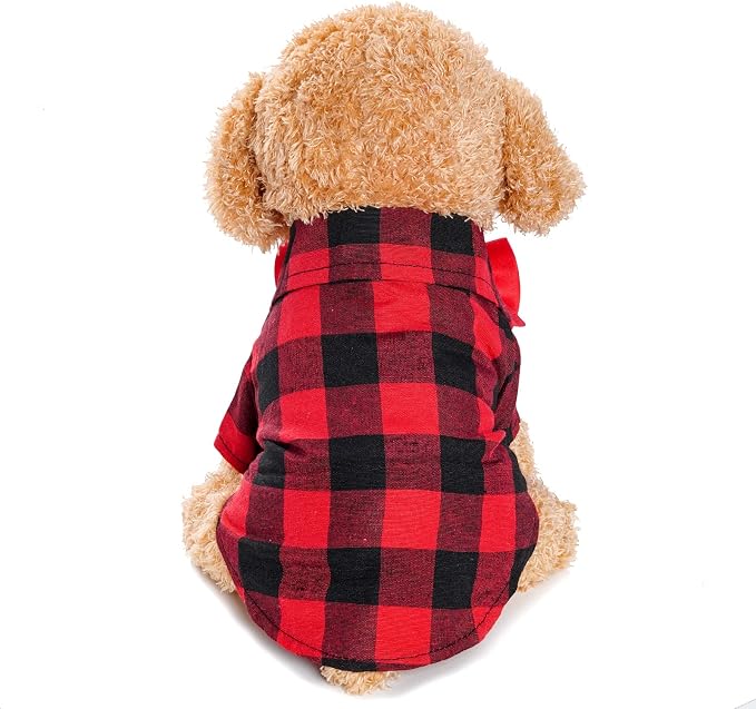 Tongcloud 3 Pack Plaid Puppy Cat Shirt - Image 5