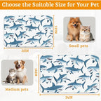 Shark Dog Food Mat, Wild Fish Absorbent Pet Feeding Mat - Image 6