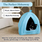 Cat House Indoor Cat Bed with Removable Foam Cushion, Plush Cat Tent Bed - Image 2