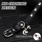 EXPAWLORER Leather Cat Collar for Girl Boy- Adjustable Pet Collar - Image 5