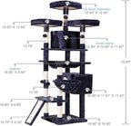 Hey-brother Cat Tree, 71 inches XL Large Cat Tower - Image 2