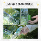 Bird Travel Carrier Cage with Metal Perch, Bottom Mesh, Food Bowl Tray - Image 8