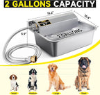 Automatic Dog Water Dispenser, 2 Gallons 304 Stainless Steel Large Dog Water - Image 3