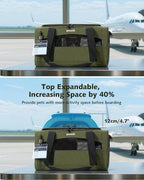 Pecute Expandable Pet Carrier Airline Approved Dog Cat Carrier, Breathable - Image 3