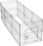 Yaheetech 24 inch 24 Panel Black Heavy Duty Foldable Metal Dog Exercise Pen - Image 7