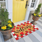 Tinideya 2 Pcs Strawberry Door Mat Fruit Pattern Design Welcome Non Slip Coir - Image 7