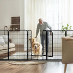 Yaheetech Dog Playpen Outdoor, 47 inch 8 Panels Dog Pen Indoor Heavy Duty Puppy - Image 3