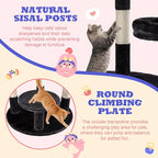 Allewie 55.5 in Cat Tree for Indoor Kitties/Soft Plush Perches/Multi-Level Cat - Image 5