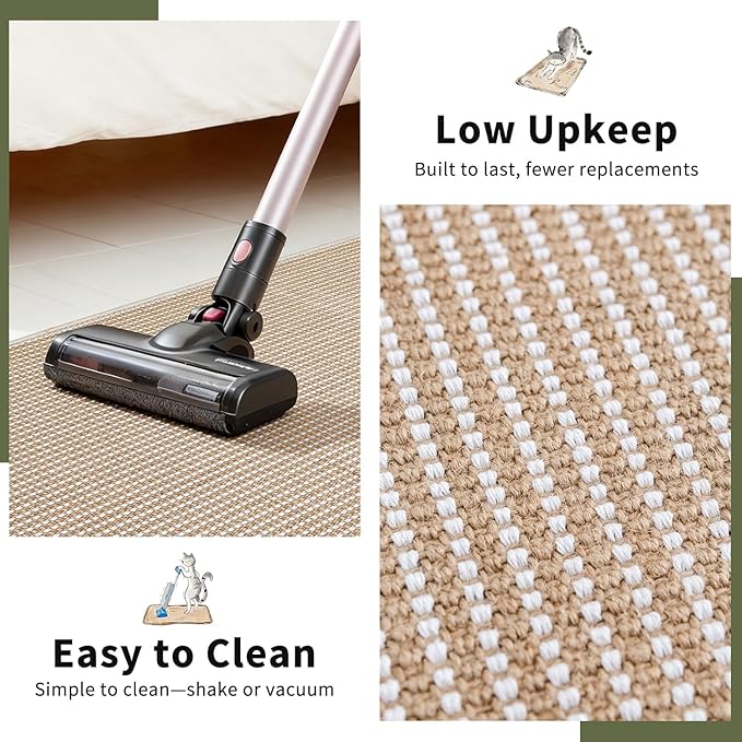 Cat Scratcher Mat, 39.3"x 23.6" Natural Sisal Cat Scratch Mat - Image 6