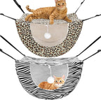 Unittype 2 Pieces Cat Cage Hammock Hanging Pet Bed Double Layer Soft Plush by Unittype