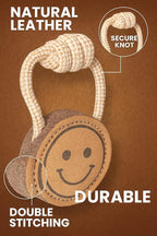 Natural Jute Dog Chew Toy – Smiley Shape, Tough & Durable Puppy Teething Toy - Image 4