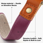 Plutus Pet Genuine Leather & Hemp Dog Collar – Adjustable Heavy Duty Pet Collar - Image 2