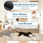 Floral Palm Leaves Dog Cat Food Mat–Christmas Stocking Absorbent Waterproof - Image 4
