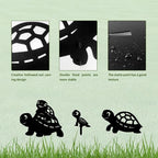 3 Pack Turtle Metal Garden Decorative Stakes, Weather Proof Silhouette Statues - Image 5