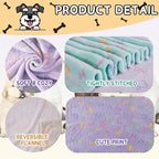 Rezutan Dog Blankets for 3 Pack Medium Blanket Cat Soft Fuzzy Blankets Washable - Image 2