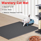 Cat Litter Box Mat: 47"x 36" Waterproof Kitty Cat Litter Trapping Mat, - Image 2