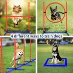 4 Sets Pets Agility Training Equipment, Adjustable Dog Hoop, Dog Jump, Weave - Image 4