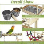 PINVNBY Bird Playground Parrot Perch Stand Play Gym Cockatiel Wood Bird Toys - Image 4