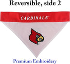 Pets First Collegiate Pet Accessories, Reversible Bandana, Louisville Cardinals - Image 2
