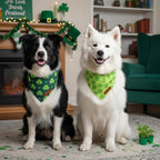 ADOGGYGO St Patrick Dog Bandana 2 Pack, Reversible Shamrock Pet Scarf Bib - Image 2