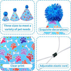 6pcs Dog Birthday Party Hats Felt - Image 3