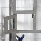 PawHut 65" Wooden Bird Cage Outdoor Aviary House - Image 9