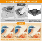 Dog Bowl Mat, Fall Leaves Absorbent Dogs Placemat - Image 3