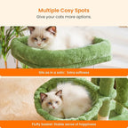 Heybly Cat Tree with Cat Self Groomer Brush, Cat Tower Condo - Image 5