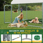 LotFun Large Outdoor Dog Kennel, 6.6 x 6.6 FT Heavy Duty Dog Enclosure - Image 4