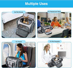 Airline Approved Pet Carrier, Large Soft Sided Pet Travel TSA Carrier 4 Sides - Image 4
