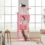 Yaheetech XL Cat Tree, 80in Multi-Level Cat Tower w/Scratching Posts, Double - Image 3