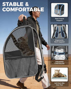 Cat Carrier Backpacks for Kitty Small Dog up to 15 lbs, Lightweight and - Image 6