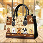 Personalized Pet Mom Leather Handbag – Custom Name Dog Cat Photo Purse - Image 7