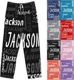 Custom Pajamas Pants Plaid Personalized Funny PJ Pant Design by YourCustomGiftsChoice