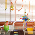 3 Pcs Extra Large Bird Parrot Toy Multicolored Natural Wooden Parrot Cage - Image 7