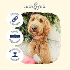 Lucy & Co. Posy Pink Dog Collar - Image 3