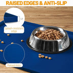 Hubulk Dog Feeding Mat, 100% Waterproof Food Grade Silicone Pet Food and Water - Image 3