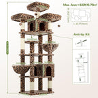 Globlazer Cat Trees and Towers for Multiple Adult Cats, 82-inch XXL Tall Cat - Image 7