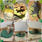 Leaf Shaped Self-Warming Cat Bed Mat – 26"x20" Flannel & Cotton Pet Pad - Image 7