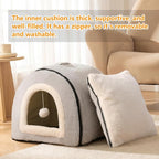 Cat Bed for Indoor Cats，Foldable cat cave，Anti-Slip & Water-Resistant - Image 4