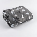 Dog Blanket Paw Bone Pattern 1 Pack 1 Super Soft Warm Flannel Sofa Cover Car - Image 2
