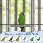 Stainless Steel Large Bird Swing, Hanging Heavy Duty Parrot Swings Perches - Image 7