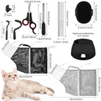 10 Pcs Cat Bathing Bag Set Pet Mesh Shower Bag Anti Bite and Scratch Pet - Image 2